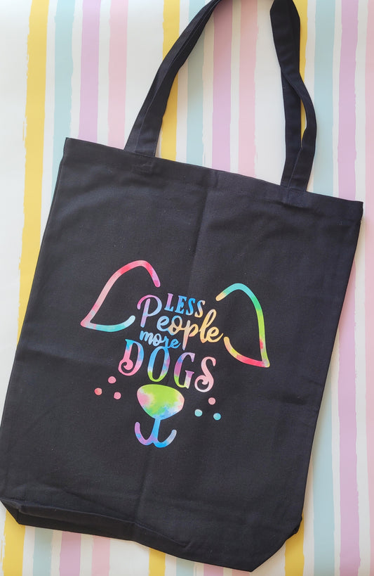 Personalised Black Shopper Tote Bag