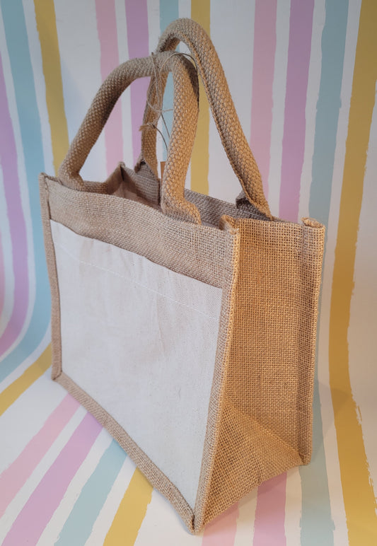 Personalised Small Jute Tote Bag